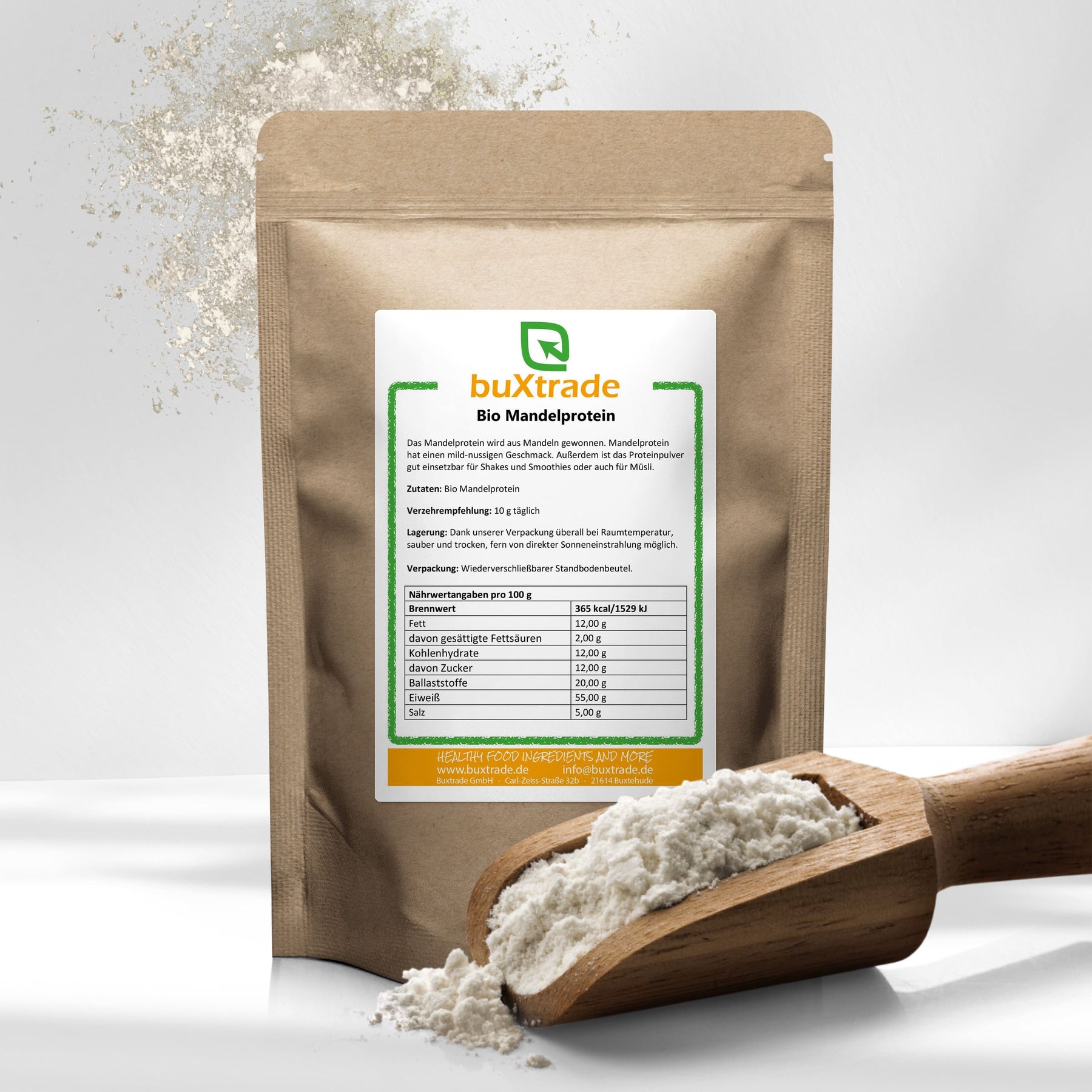 Proteína de almendra ecológica