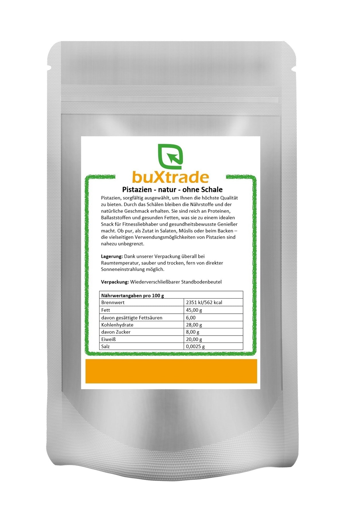 Pistachio kernels natural without shell