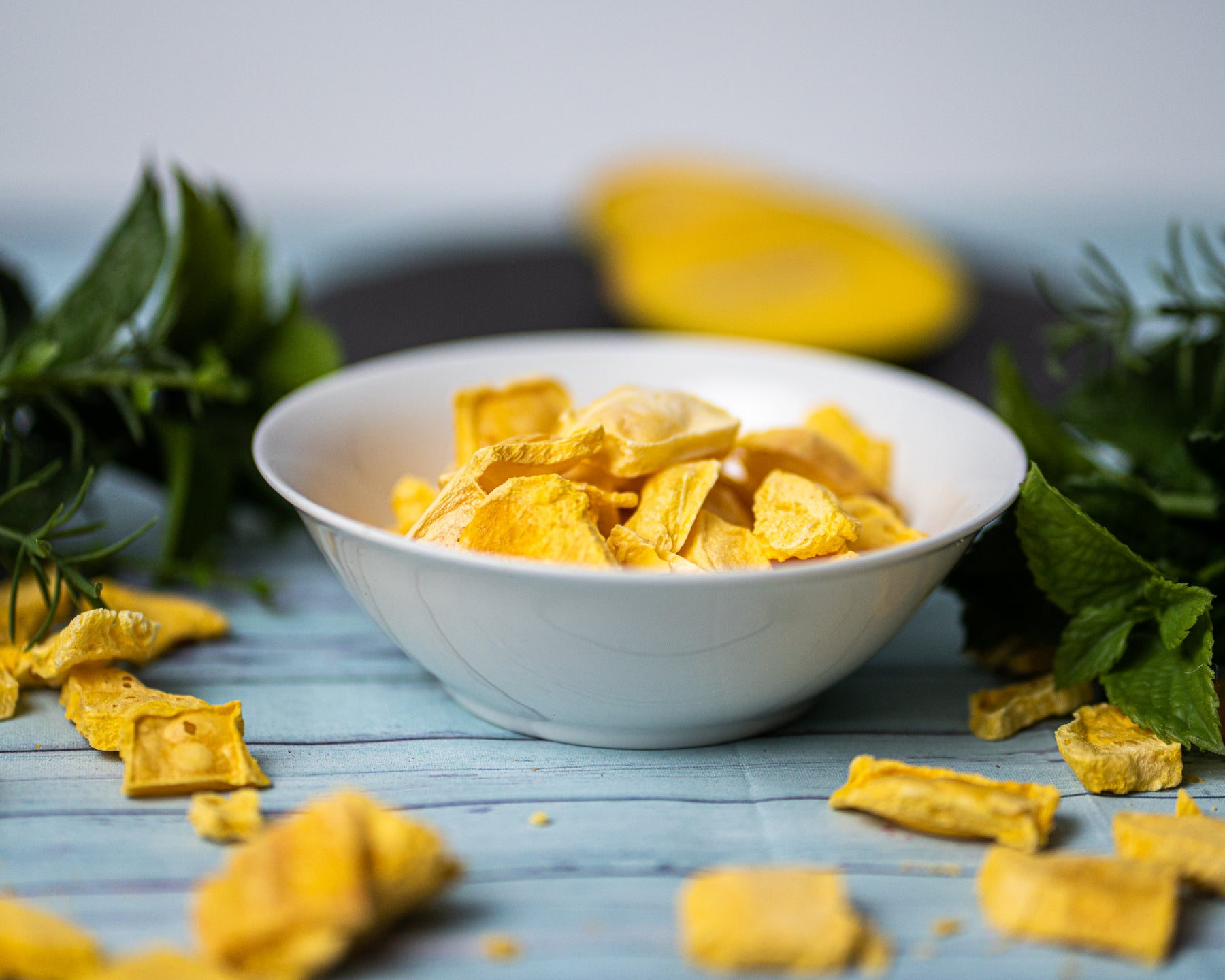 Rodajas de mango liofilizado