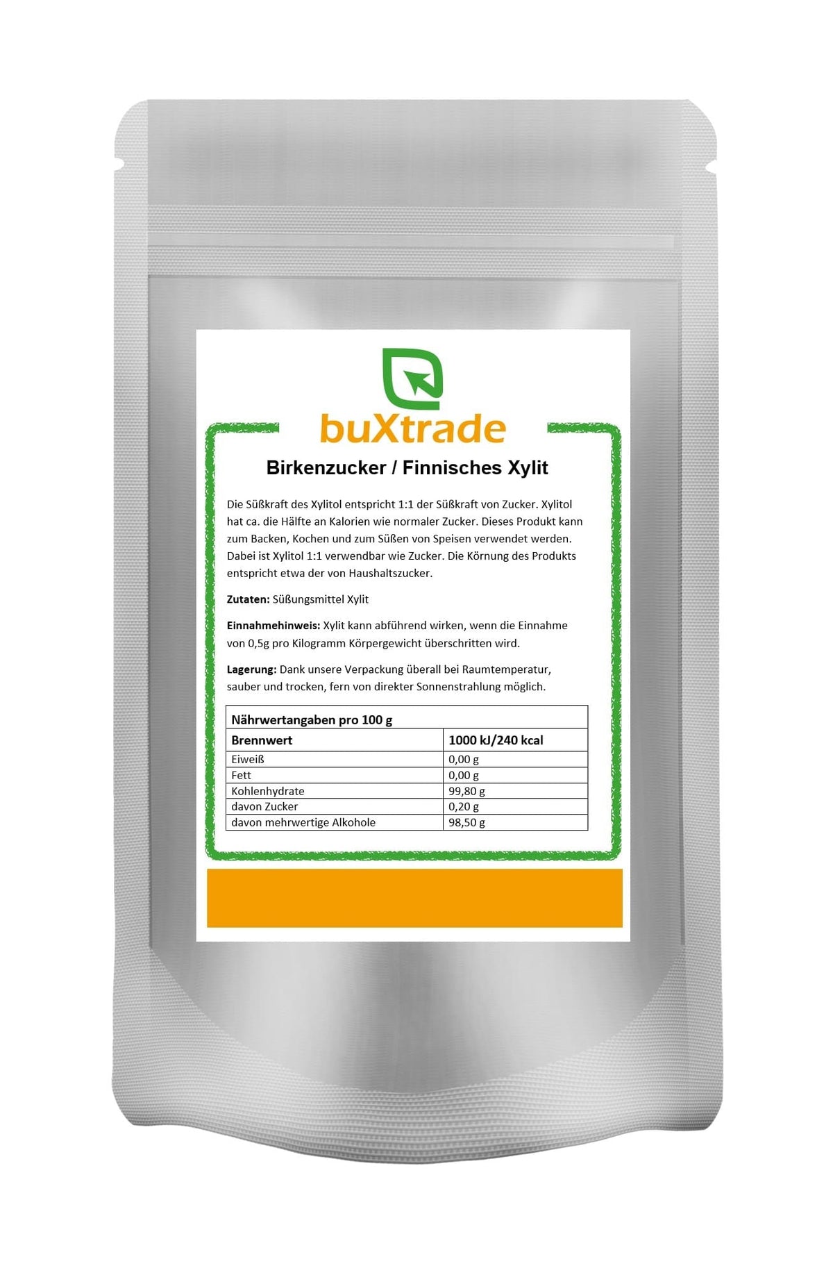Zucchero di betulla / xilitolo dalla Finlandia