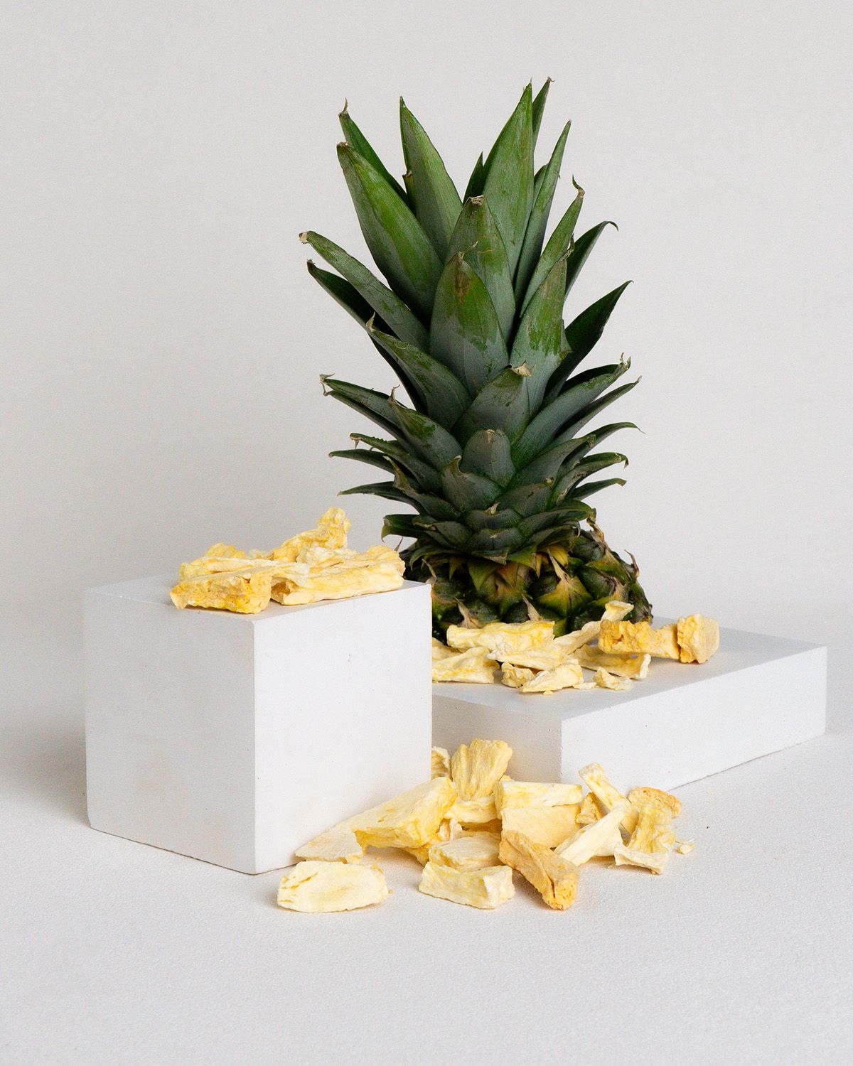 Morceaux d'ananas lyophilisés