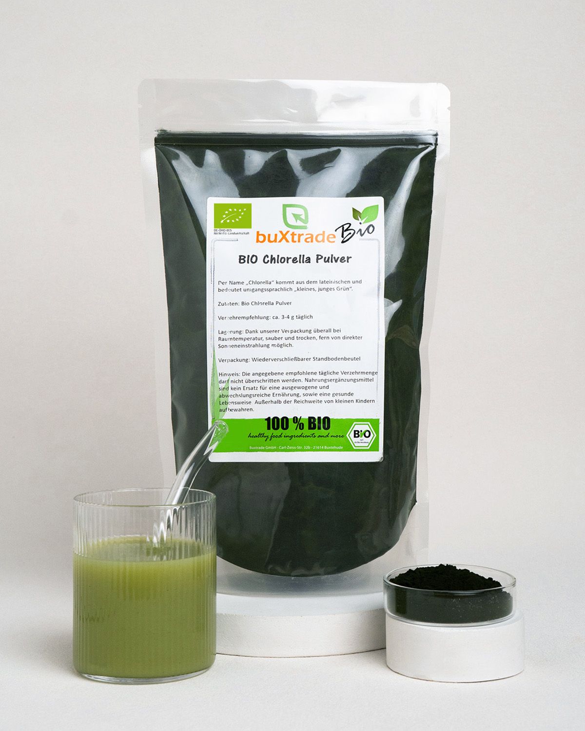 Organic chlorella powder