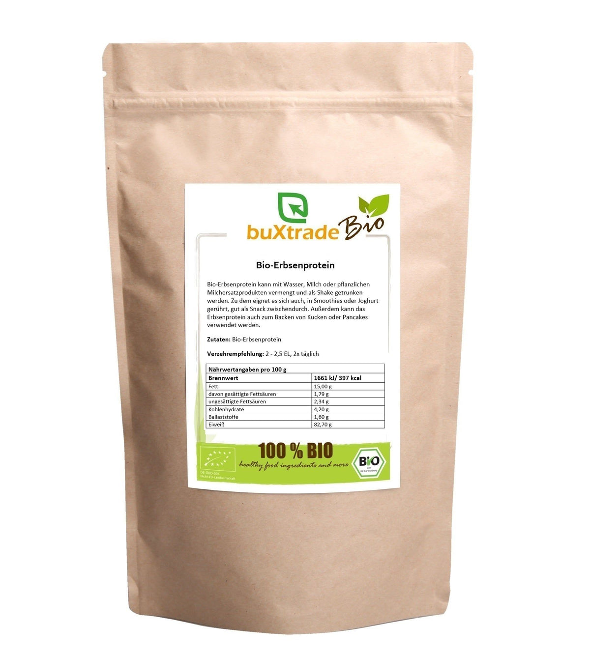Proteína de guisante ecológica