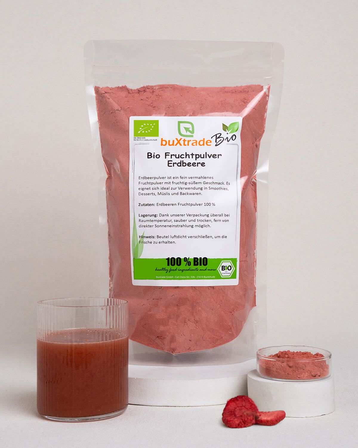 Bio-Erdbeerpulver