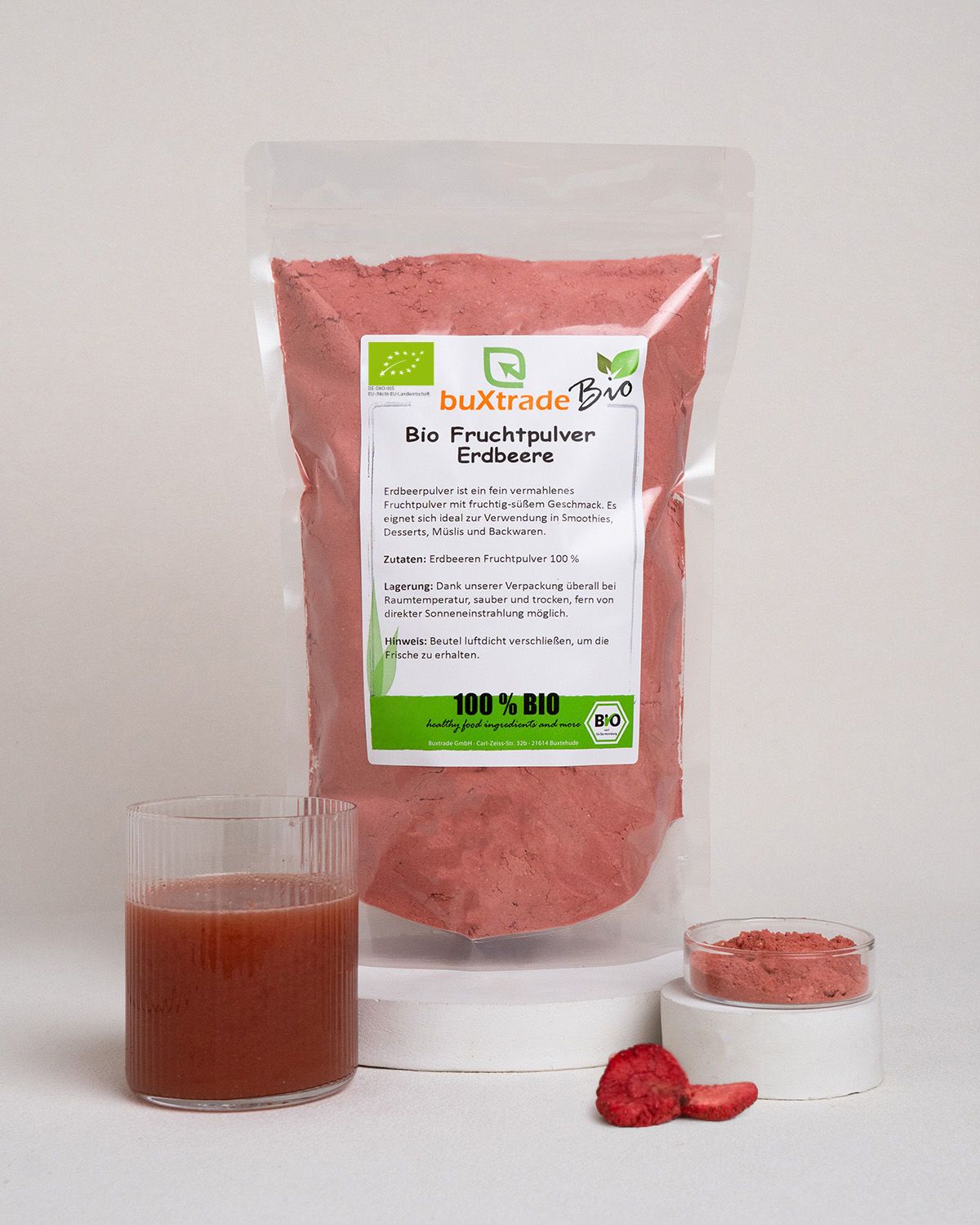 Poudre de fraises bio