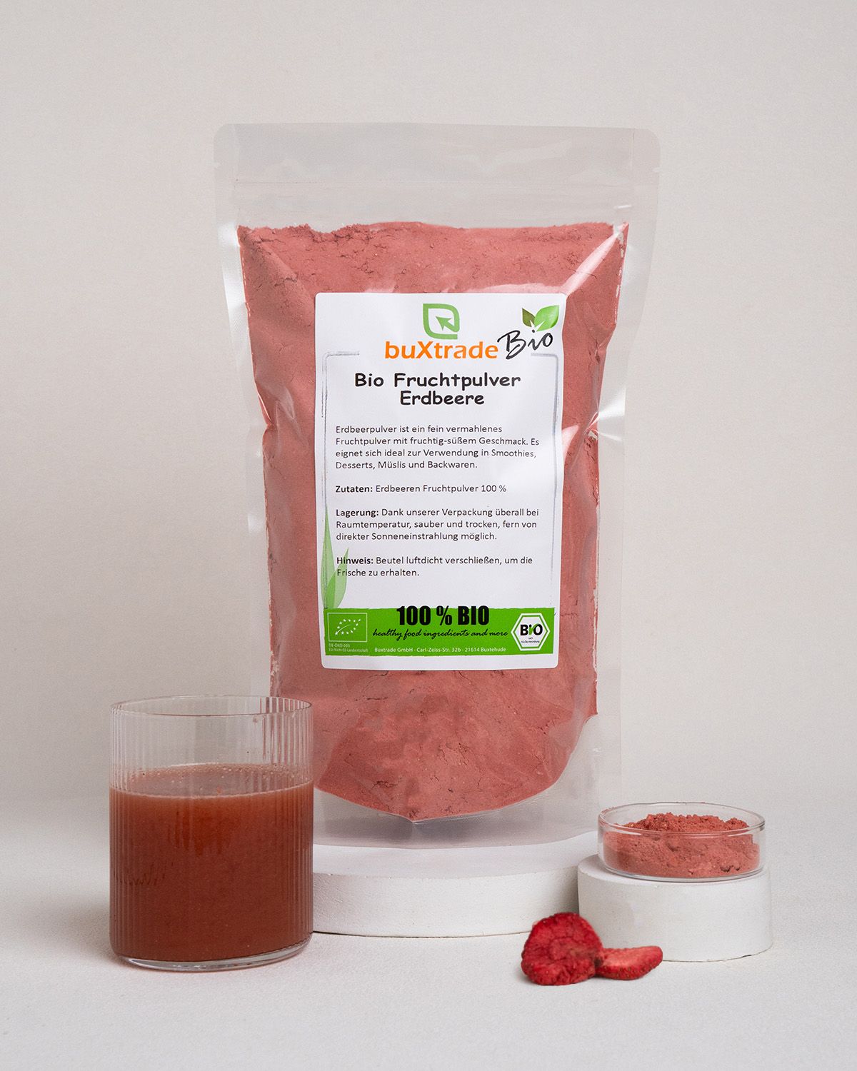 Bio-Erdbeerpulver