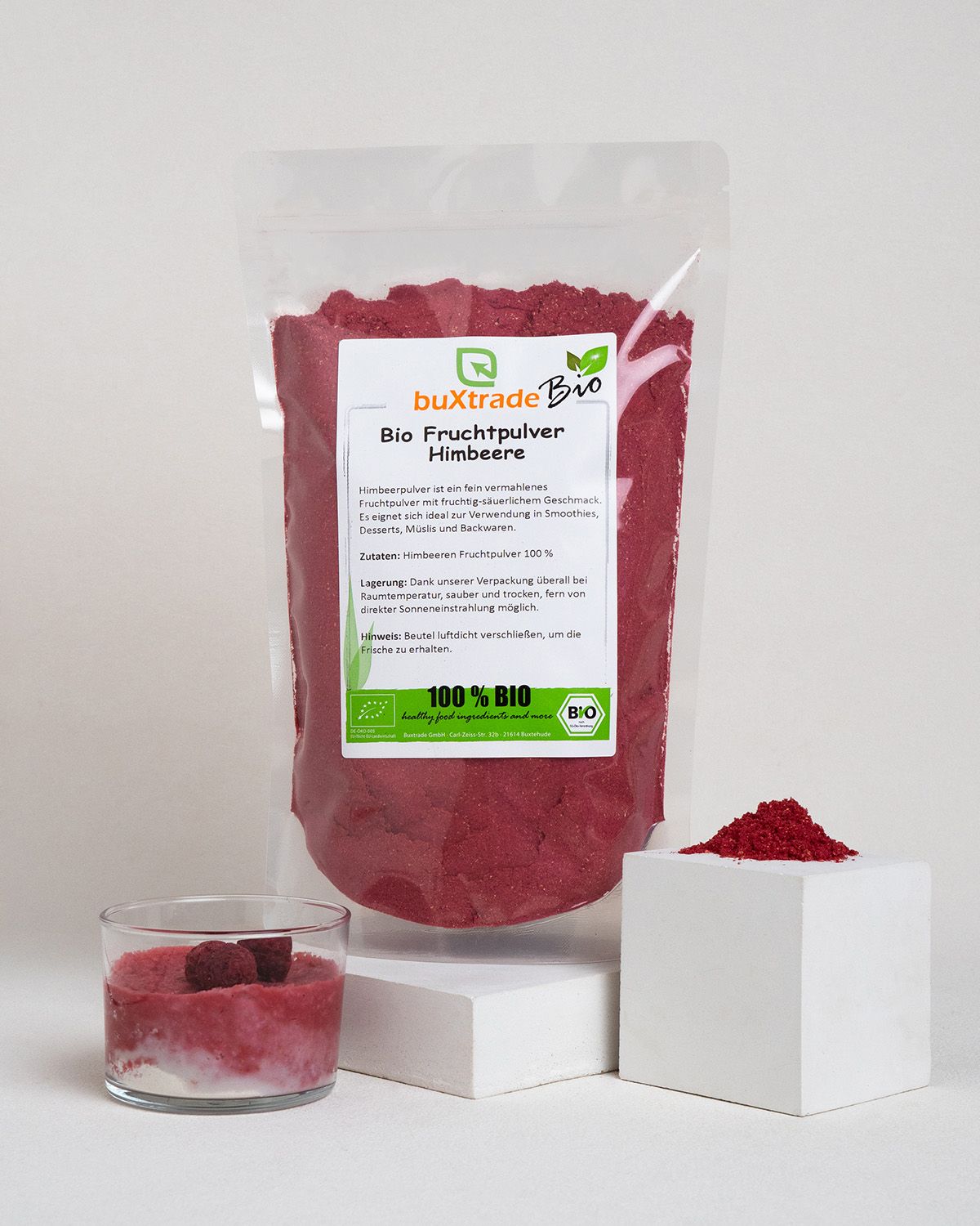 Poudre de framboises bio