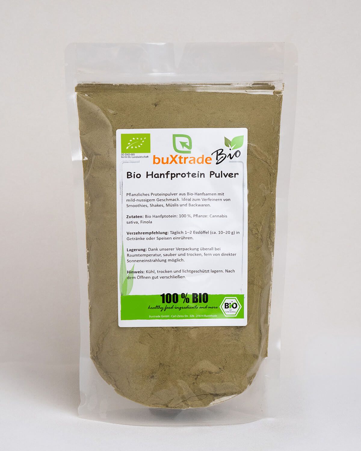 Organic hemp protein powder