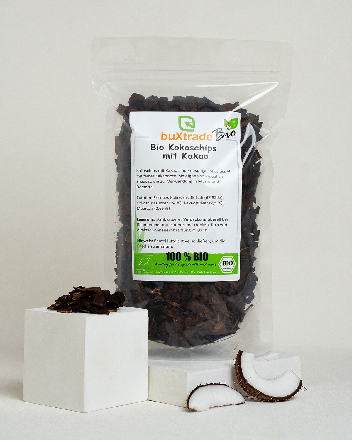 Bio Kokoschips mit Kakao