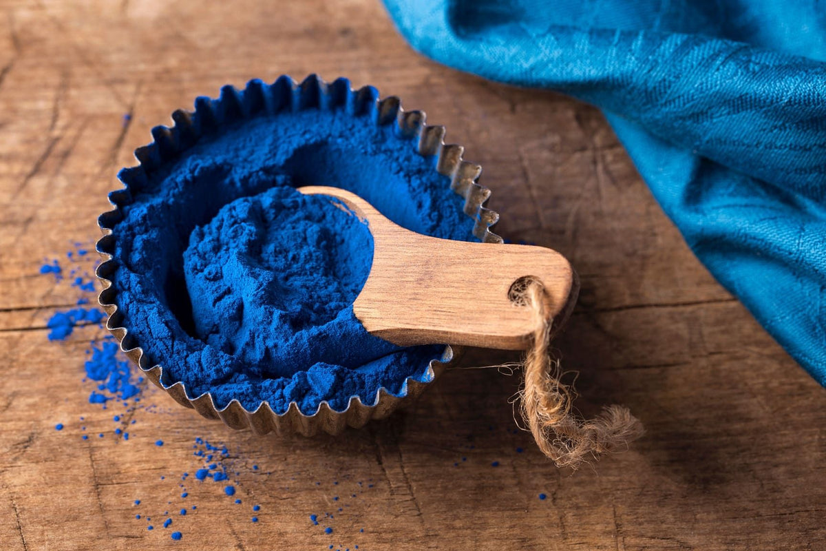Espirulina azul en polvo