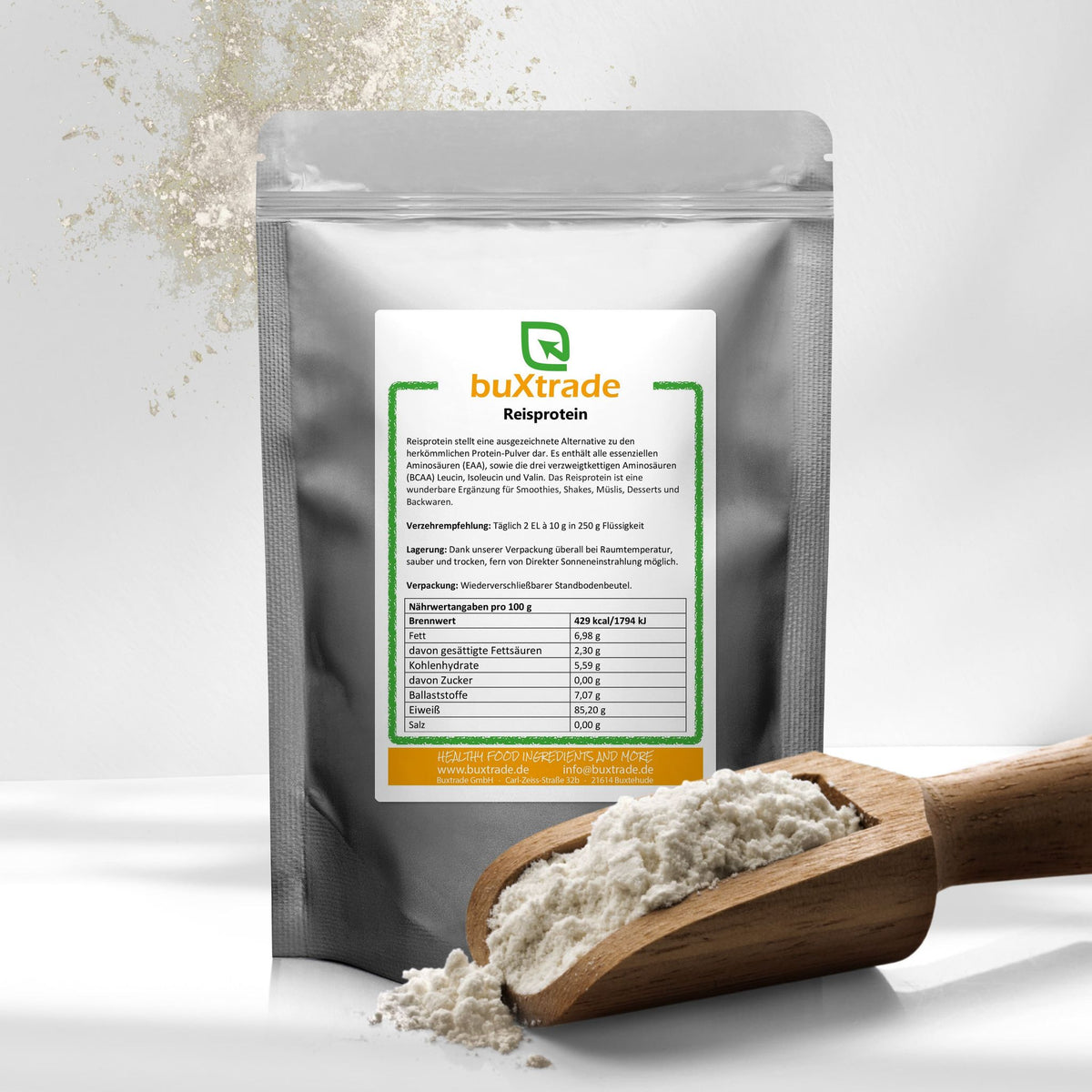 Proteine del riso in polvere