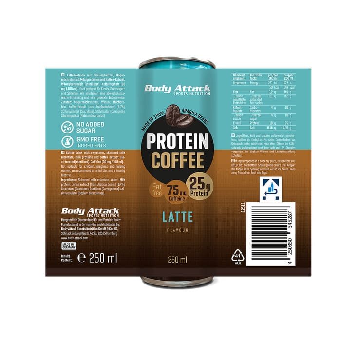 Café con leche rico en proteínas