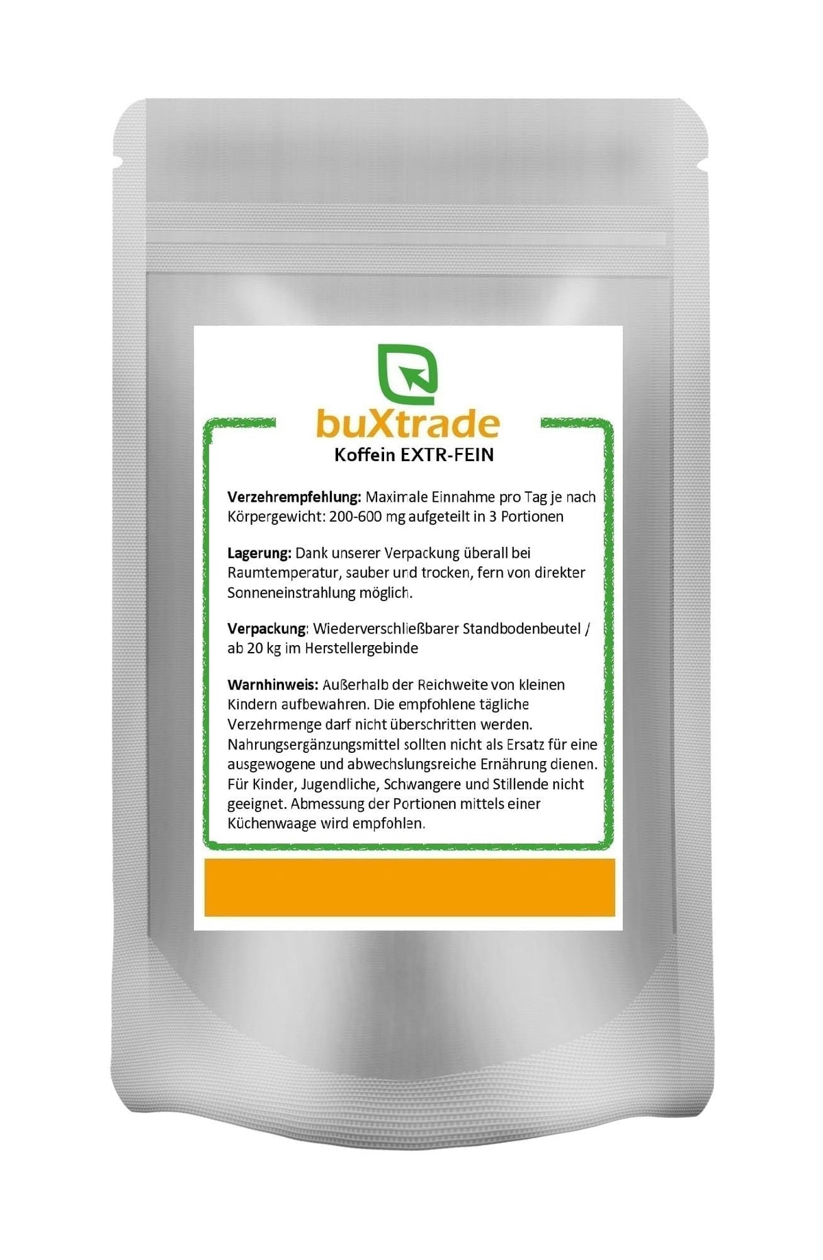 Koffein in Pulverform - 100% rein - EXTRA FEIN