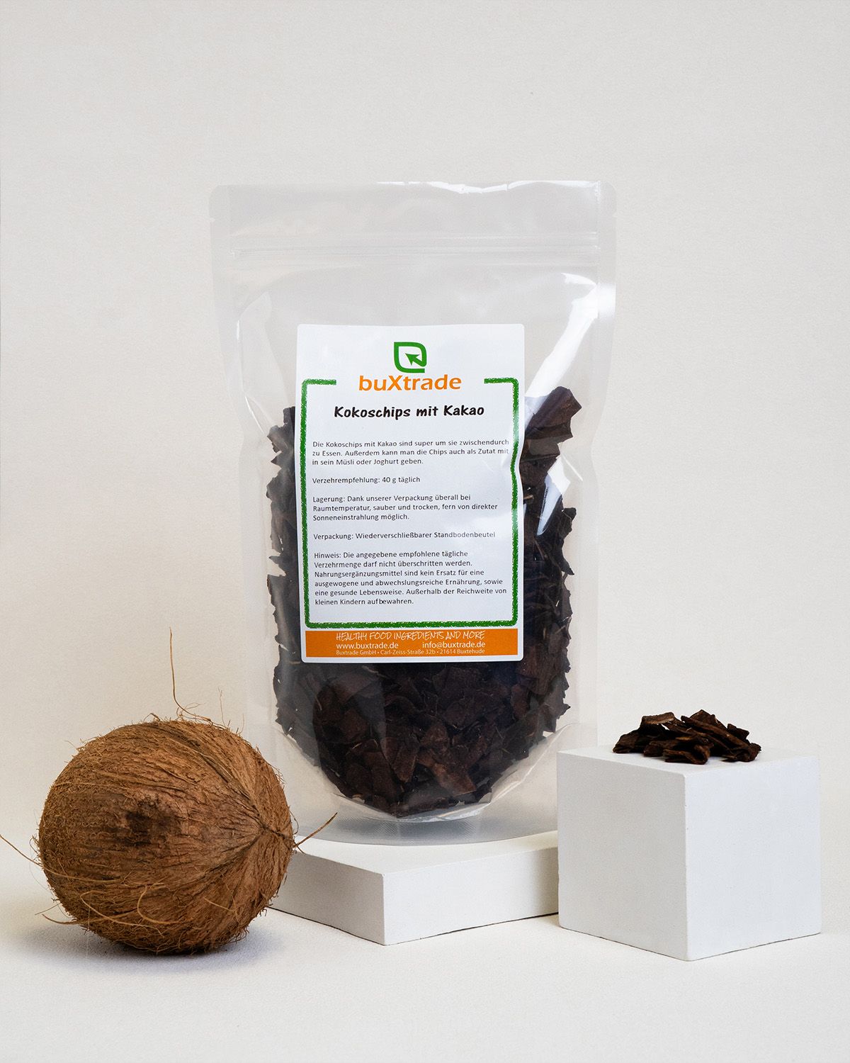 Chips de coco con cacao