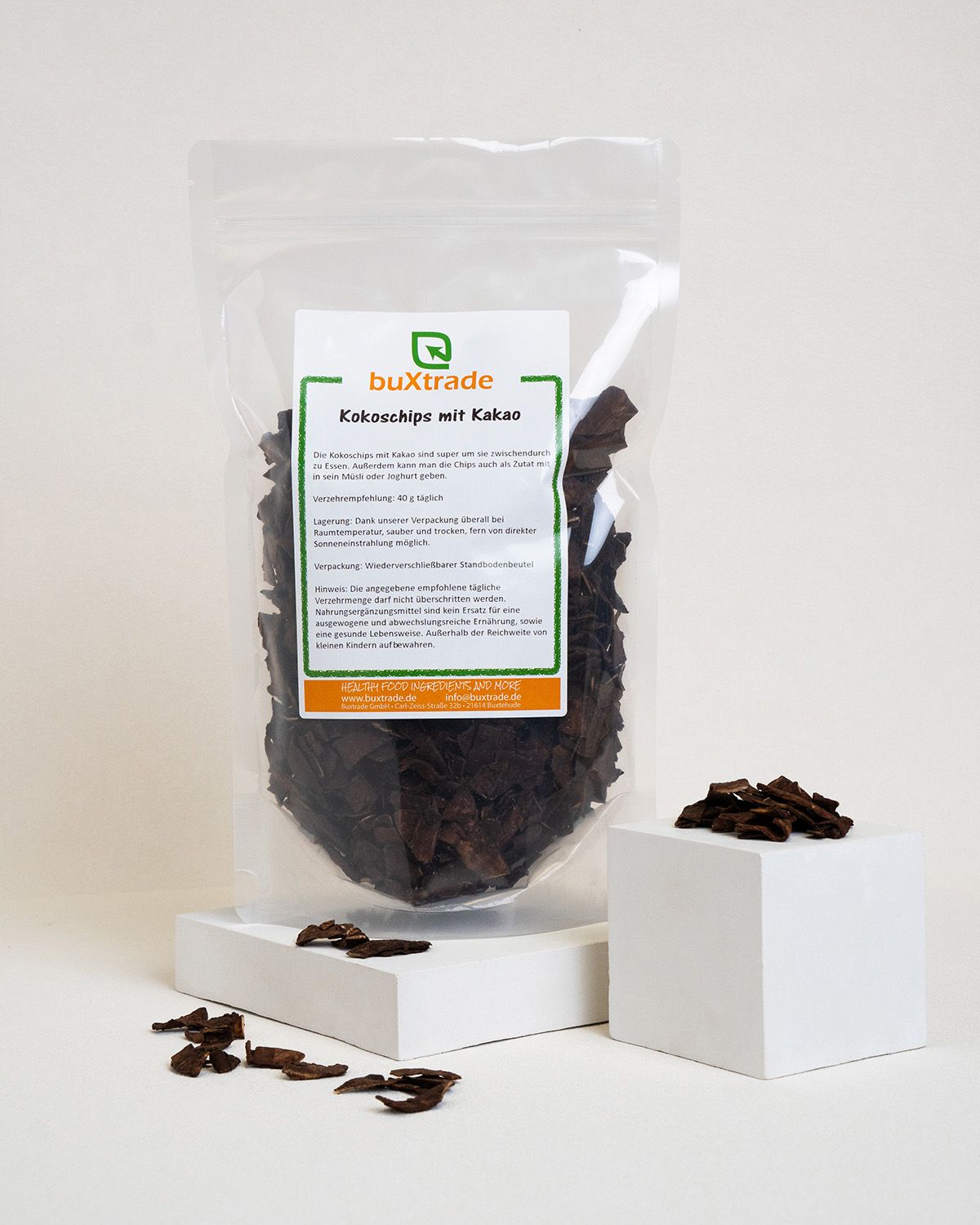 Chips de coco con cacao