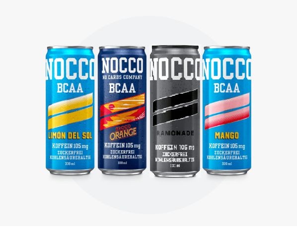 Bevanda BCAA di NOCCO - Confezione da 4 pezzi