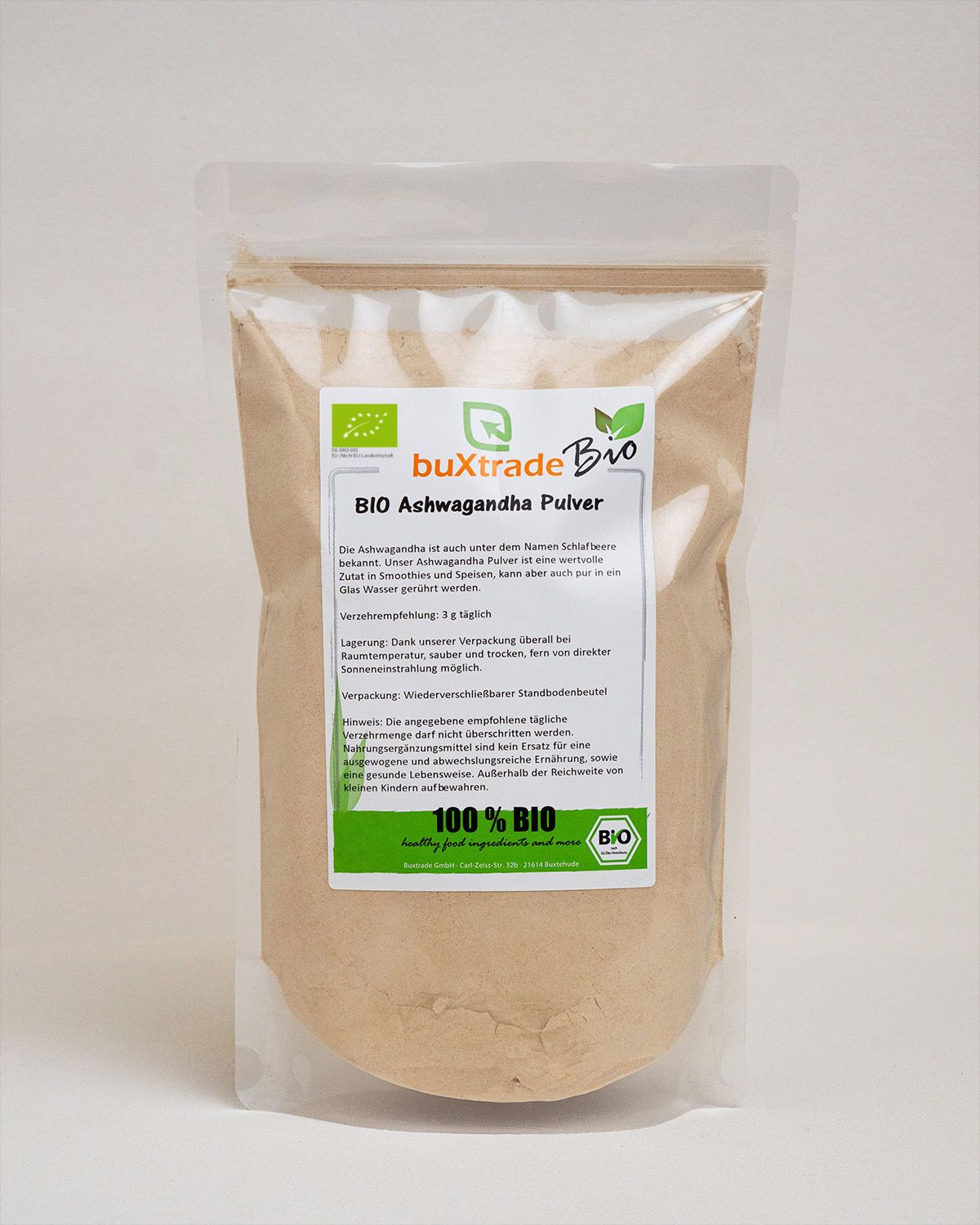 Poudre d'ashwagandha bio
