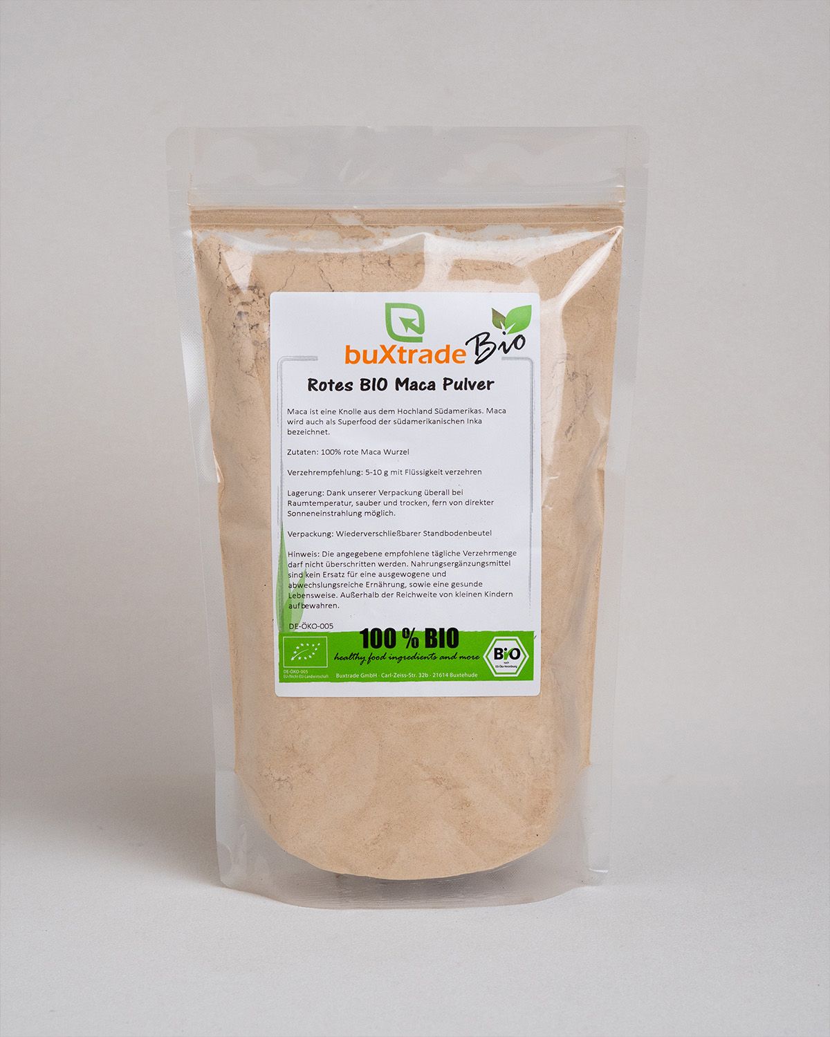 Maca roja ecológica