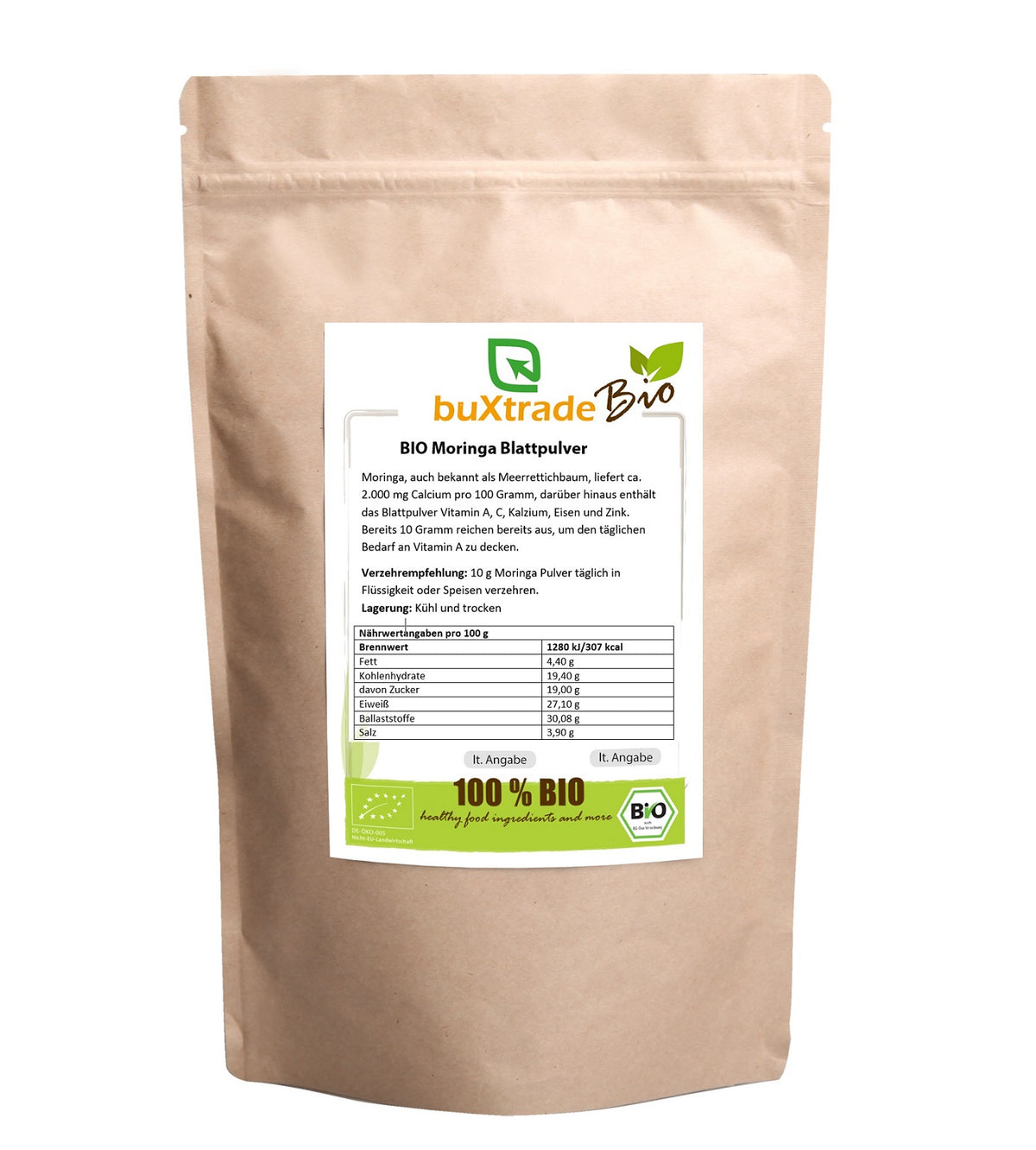 Organic Moringa leaf powder