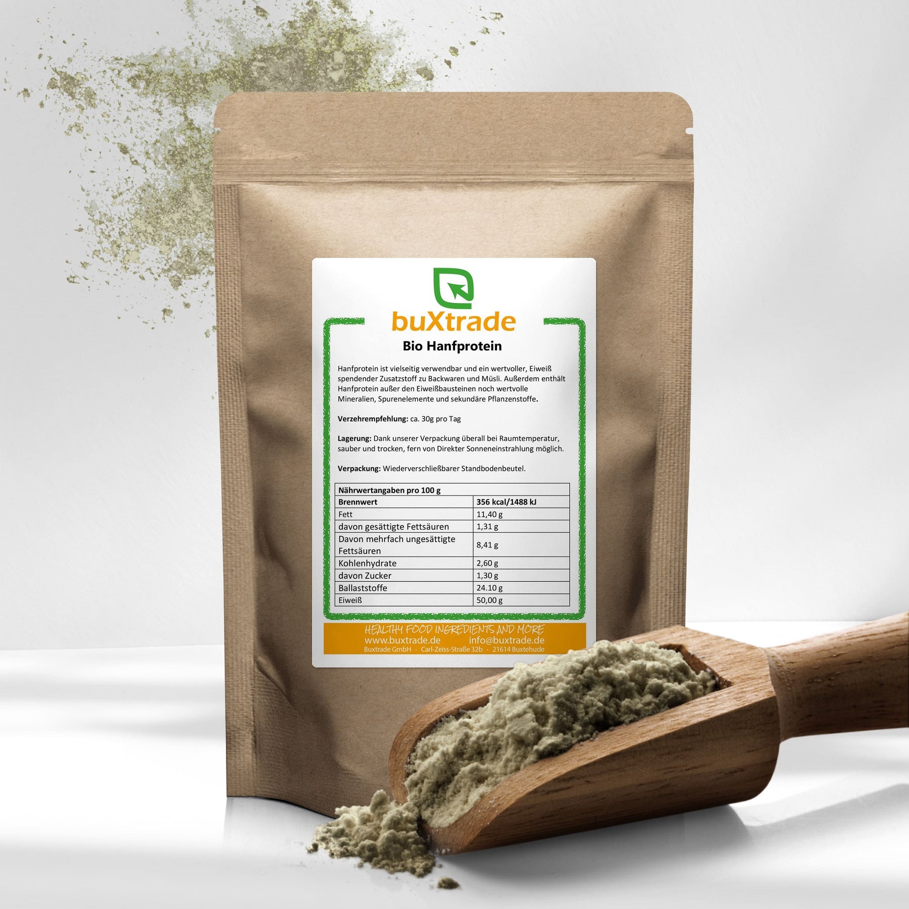 Organic hemp protein powder