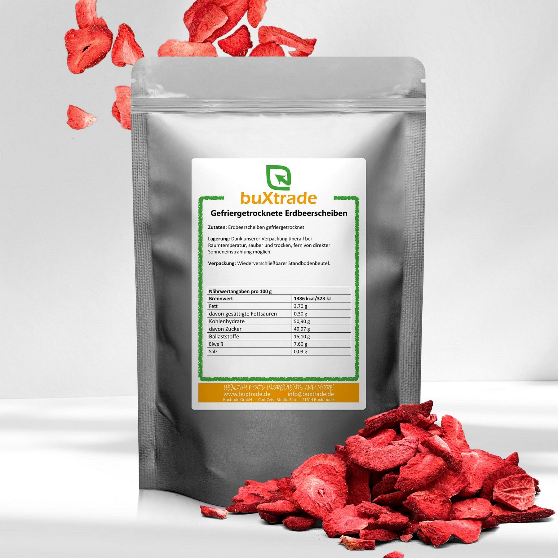 Freeze-dried strawberry slices