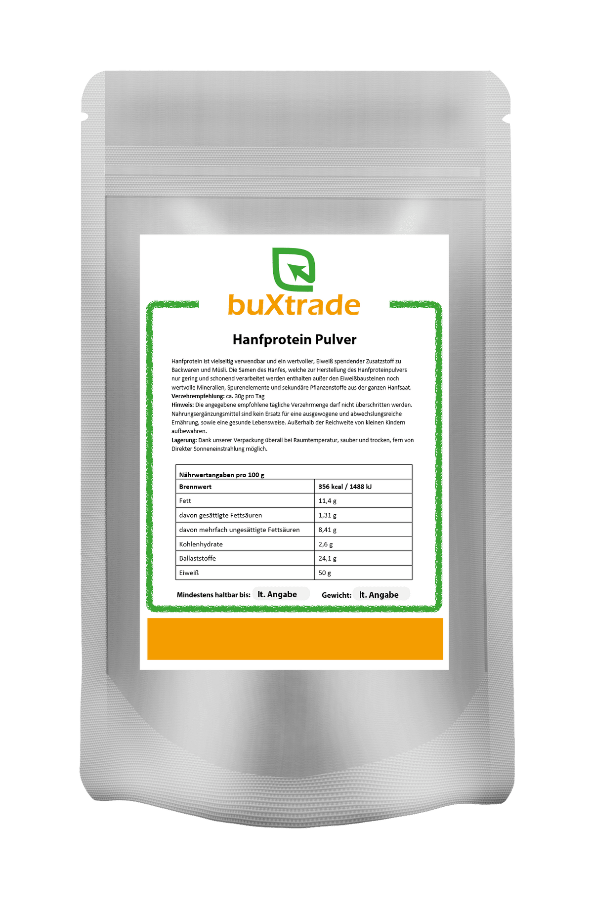 Hanfprotein Pulver