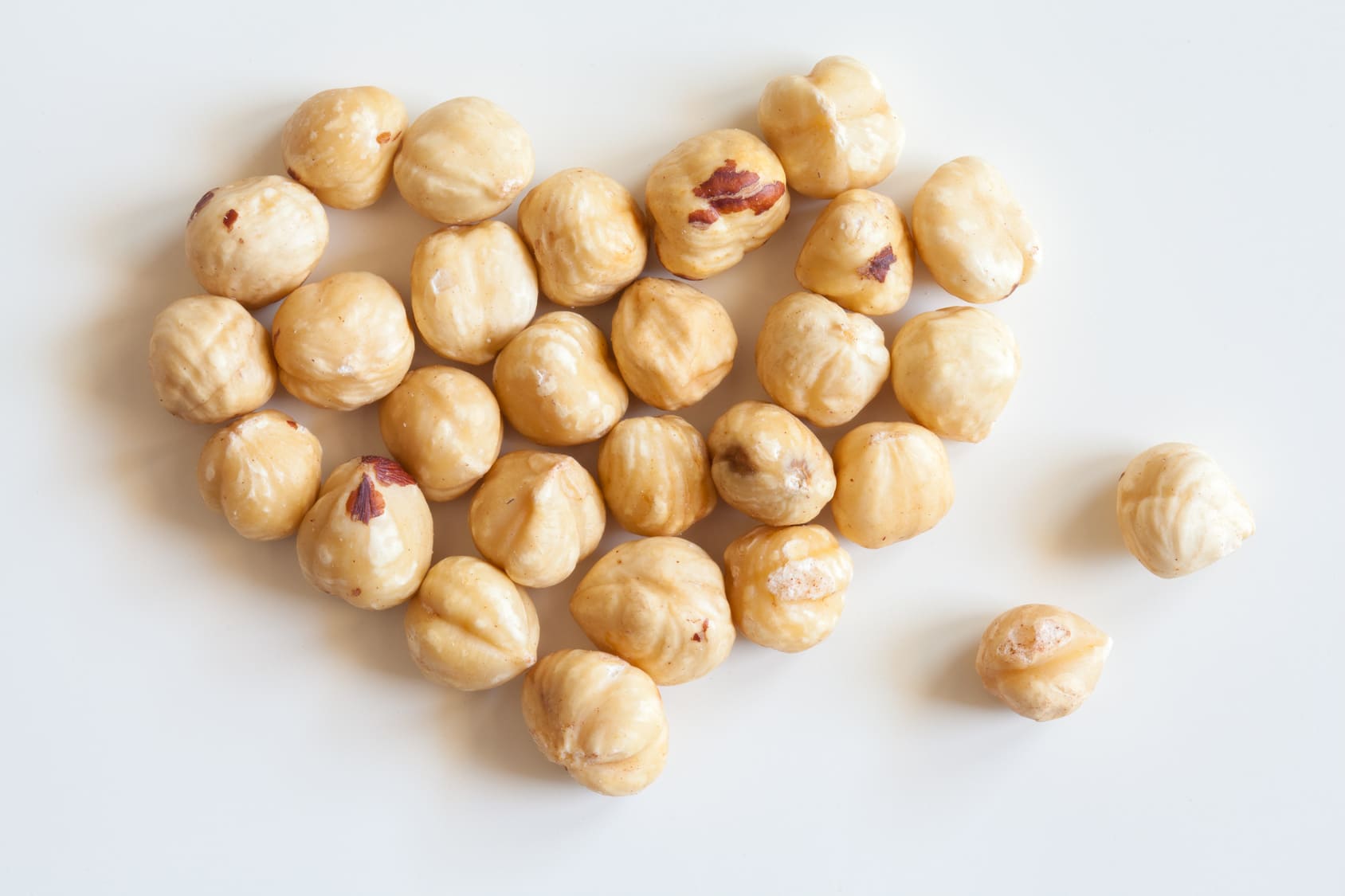 Hazelnuts roasted and blanched