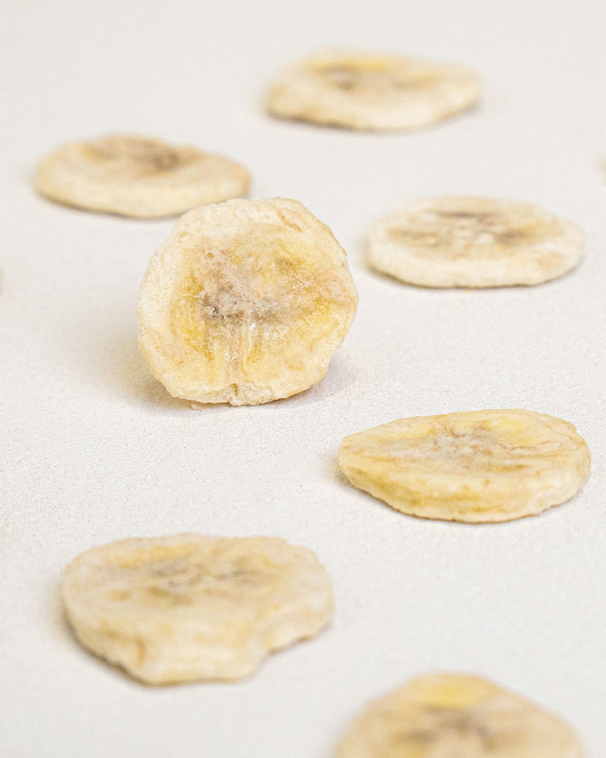 Rodajas de plátano liofilizadas