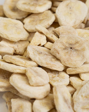 Rodajas de plátano liofilizadas
