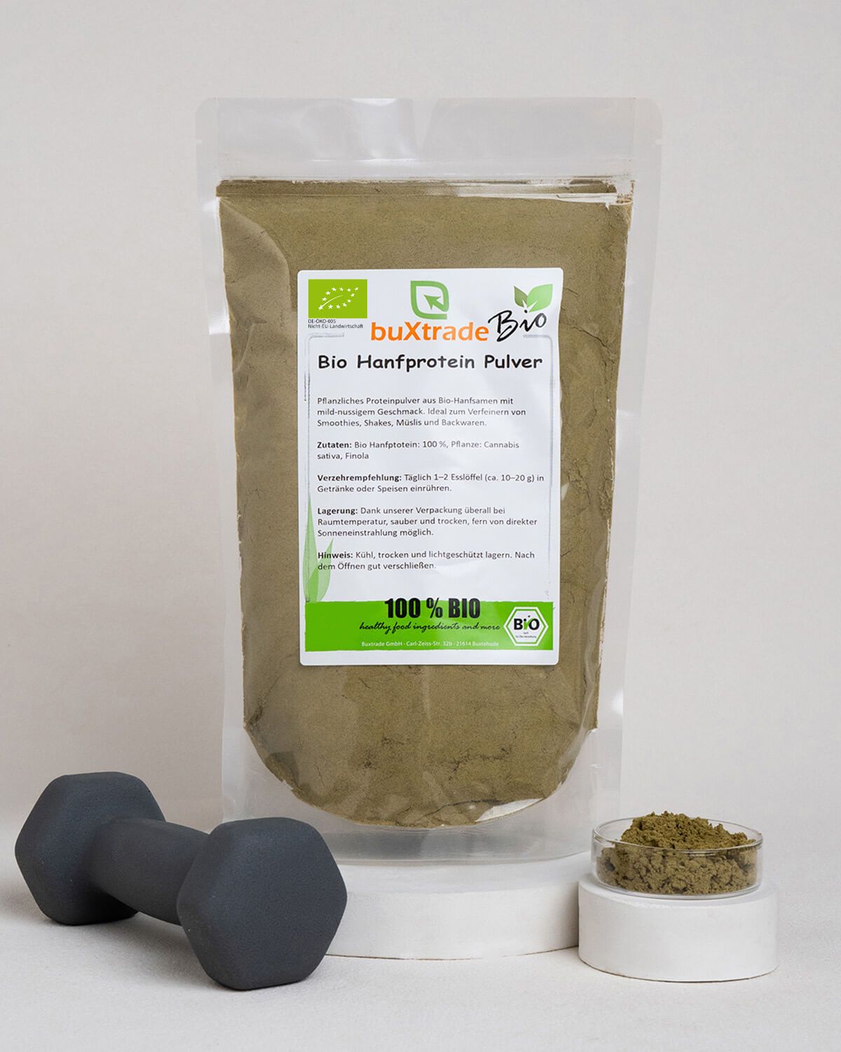 Organic hemp protein powder