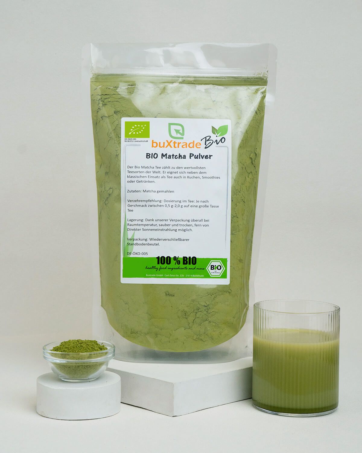 Polvere di matcha biologica