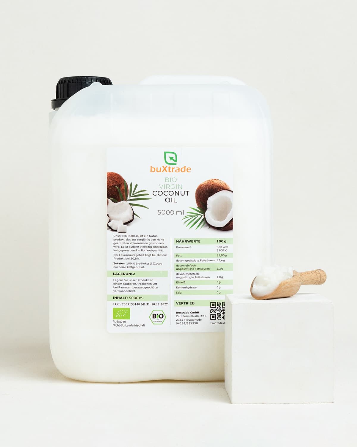 Aceite de coco virgen ecológico 5000 ml