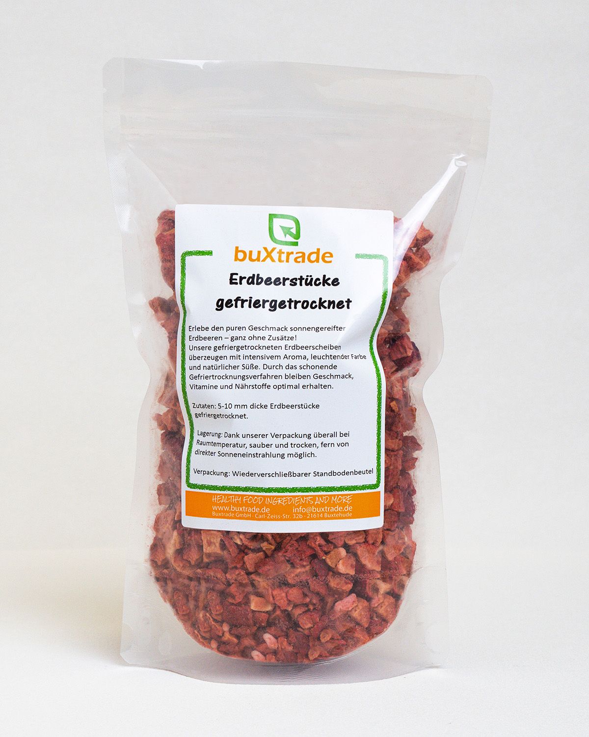 Gefriergetrocknete Erdbeerstücke