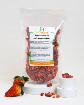 Gefriergetrocknete Erdbeerstücke