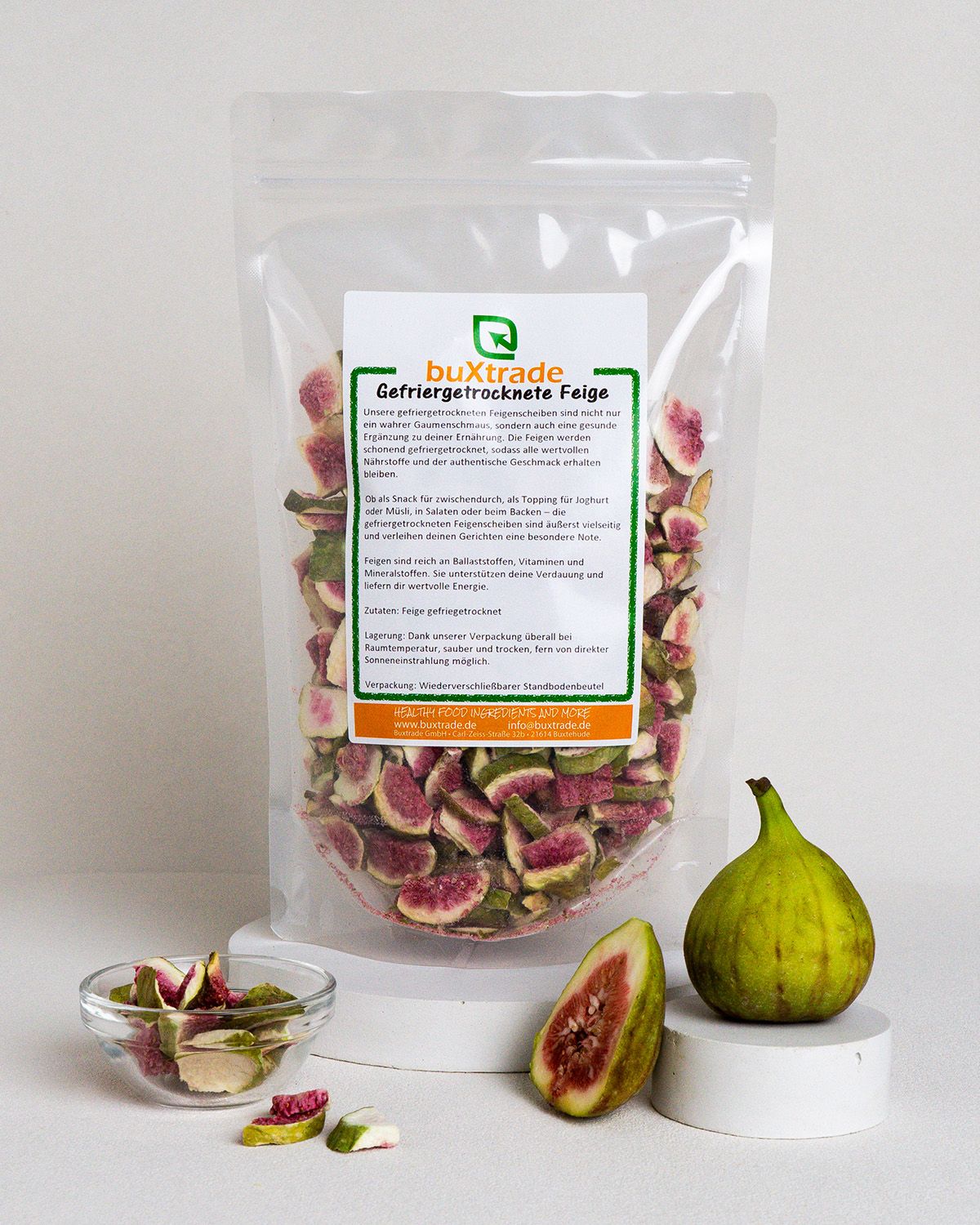 Gefriergetrocknete Feigenstücke