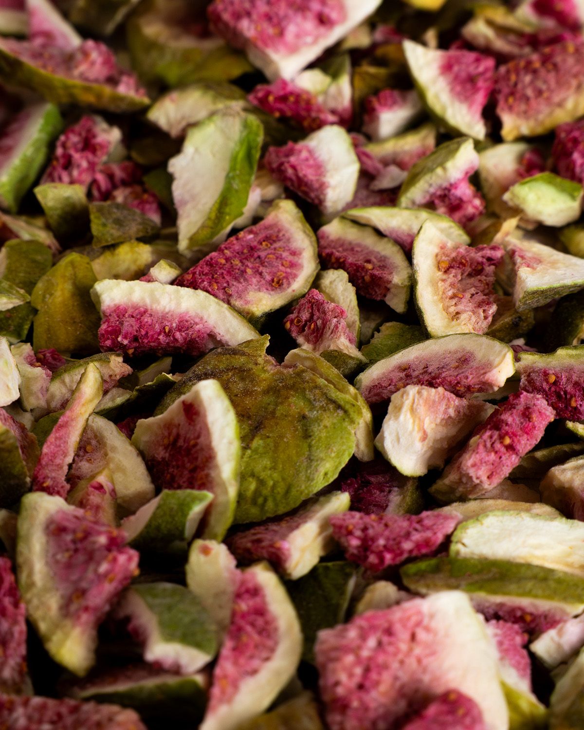 Gefriergetrocknete Feigenstücke