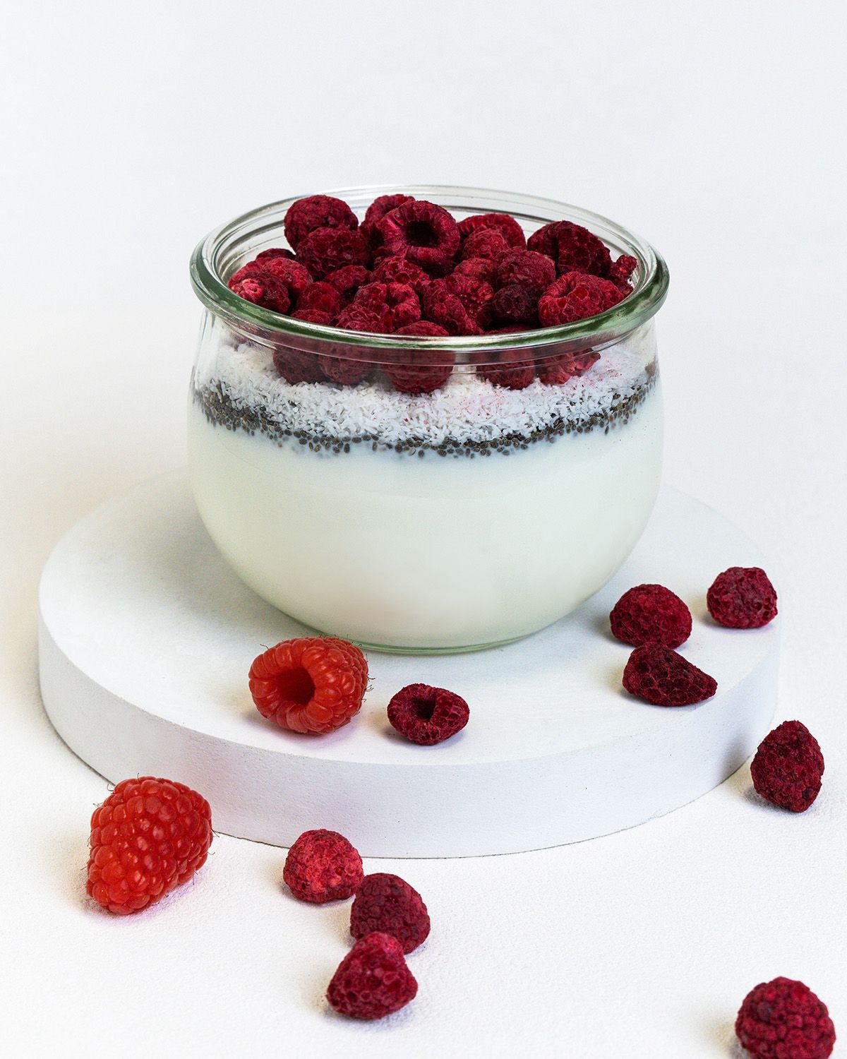 Gefriergetrocknete Himbeeren