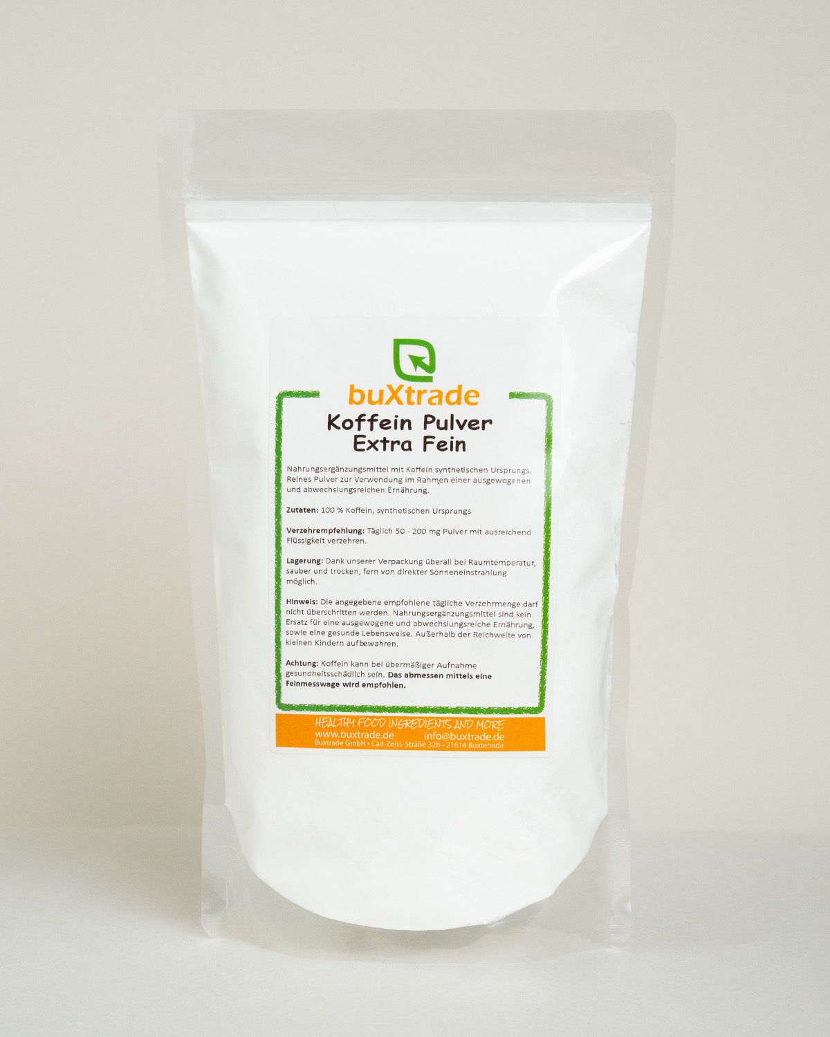 Caffeine in powder form - 100% pure - EXTRA FINE