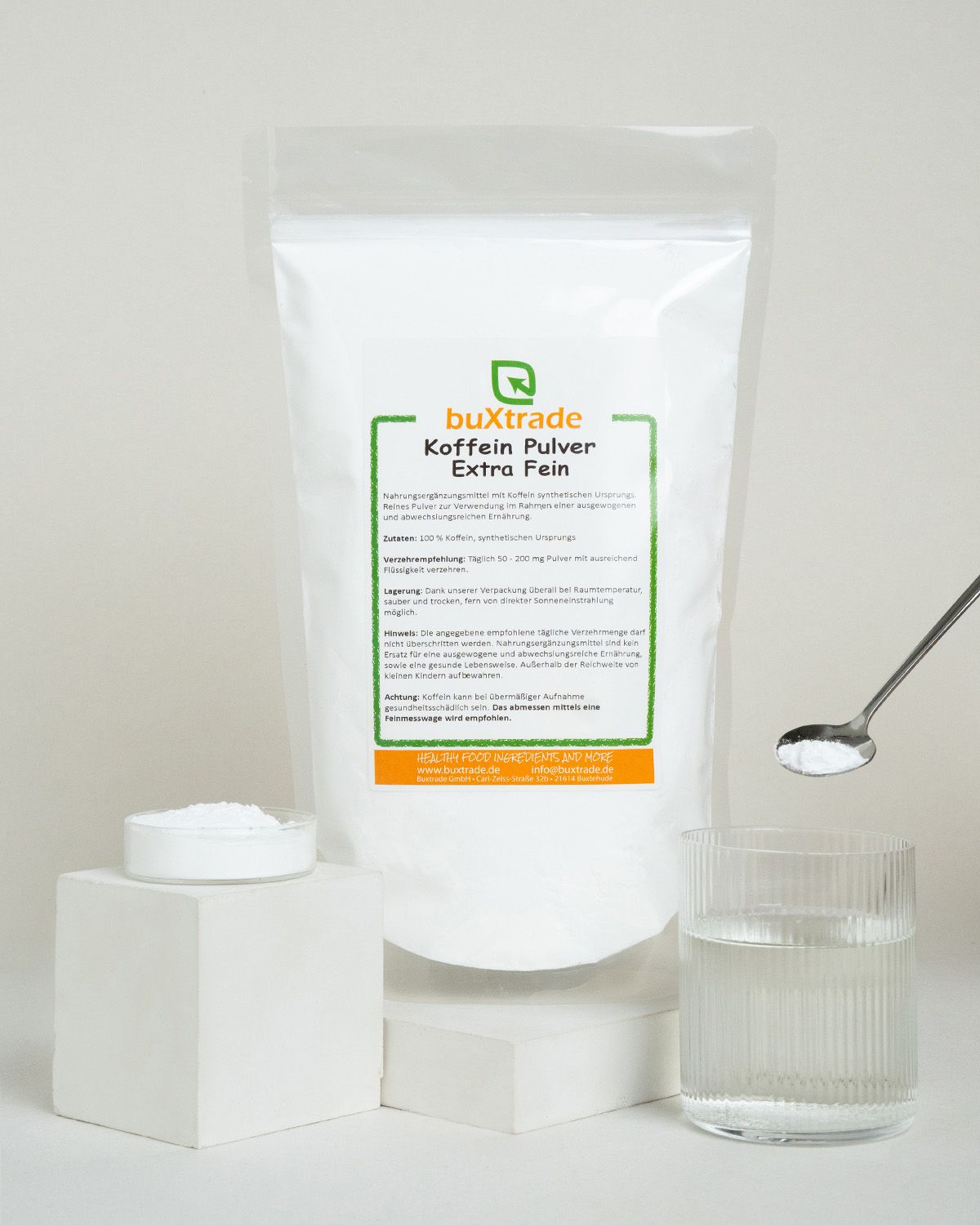 Koffein in Pulverform - 100% rein - EXTRA FEIN