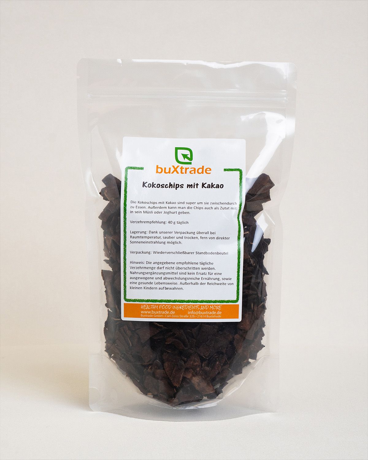 Chips de coco con cacao