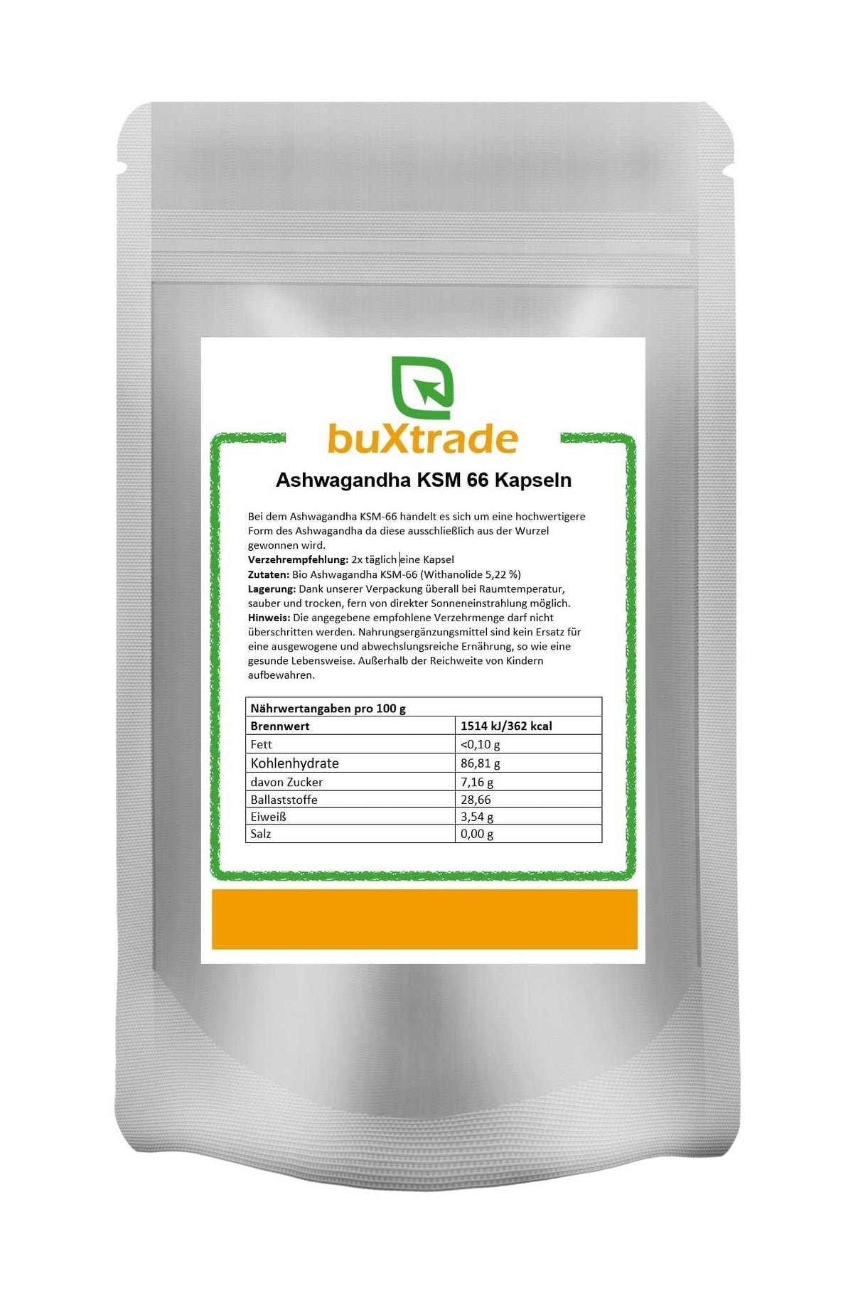 Ashwagandha KSM-66 capsules