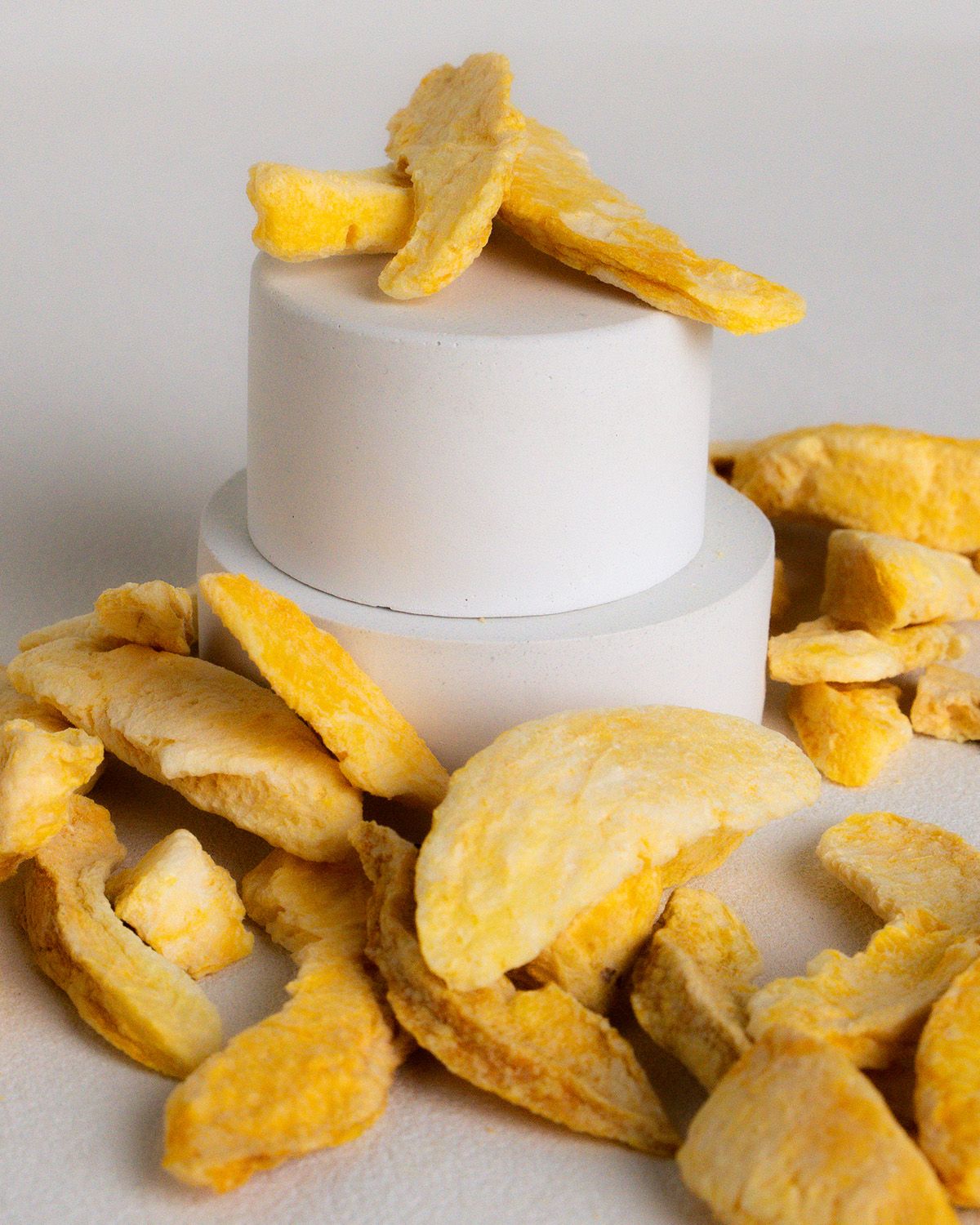 Gefriergetrocknete Pfirsichscheiben