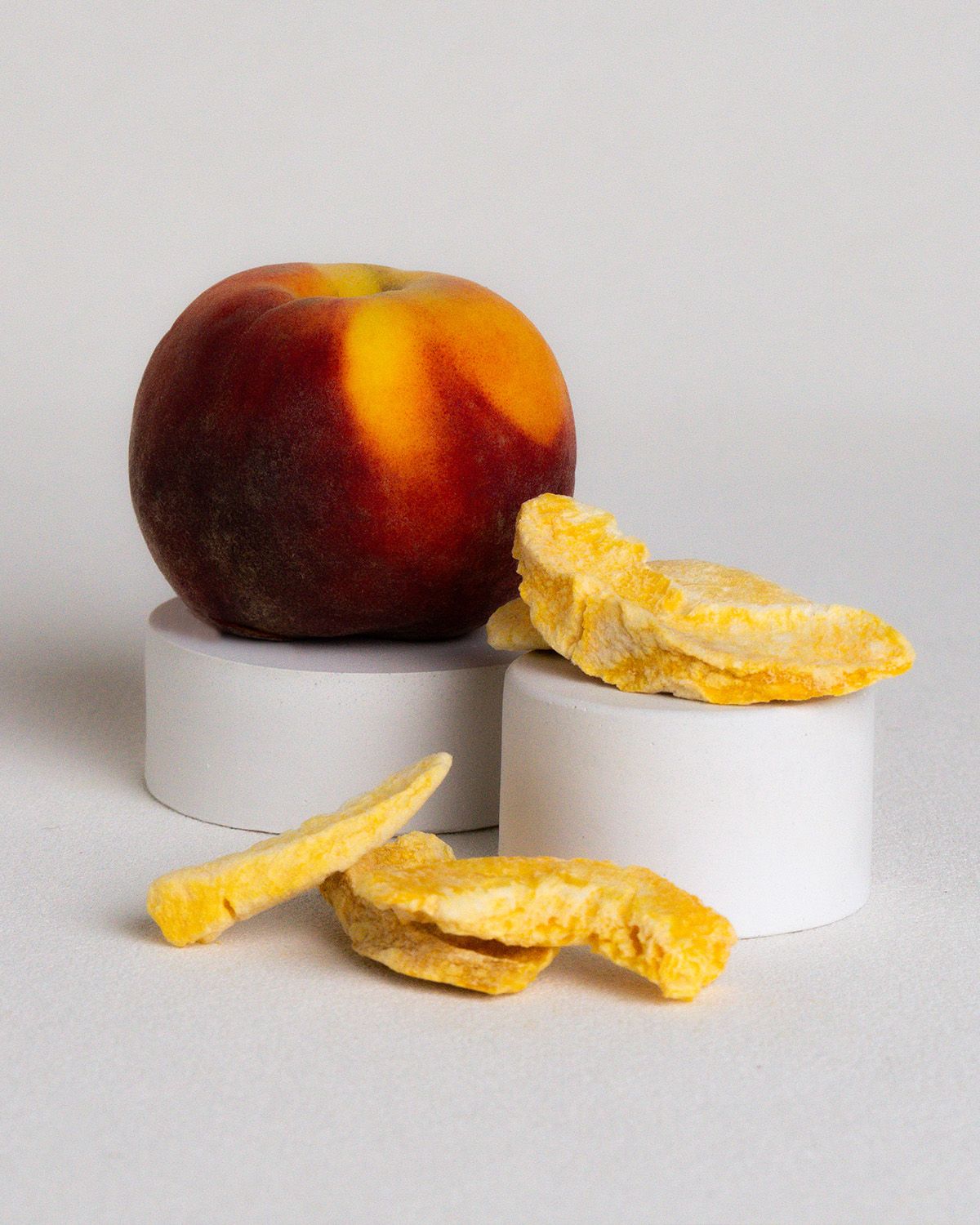 Gefriergetrocknete Pfirsichscheiben