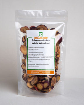 Rodajas de ciruelas liofilizadas