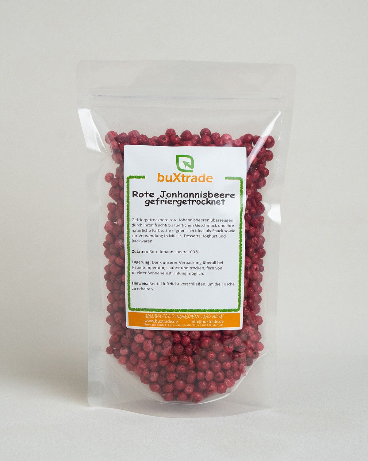 Gefriergetrocknete rote Johannisbeeren