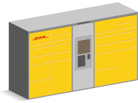 Logotipo de la estación de paquetería de DHL