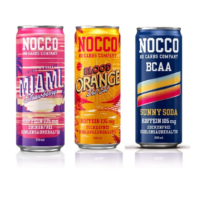 NOCCO BCAA Drink - Variety Pack 12 cans
