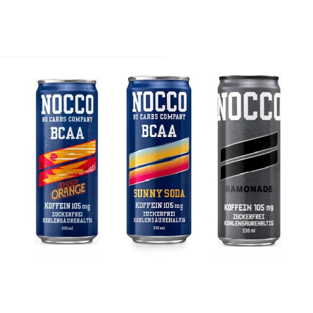 NOCCO BCAA Drink - Variety Pack 24 cans