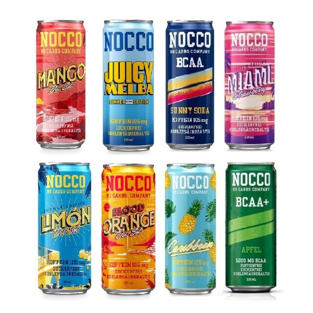 NOCCO BCAA Drink - Variety Pack 8er 8 cans