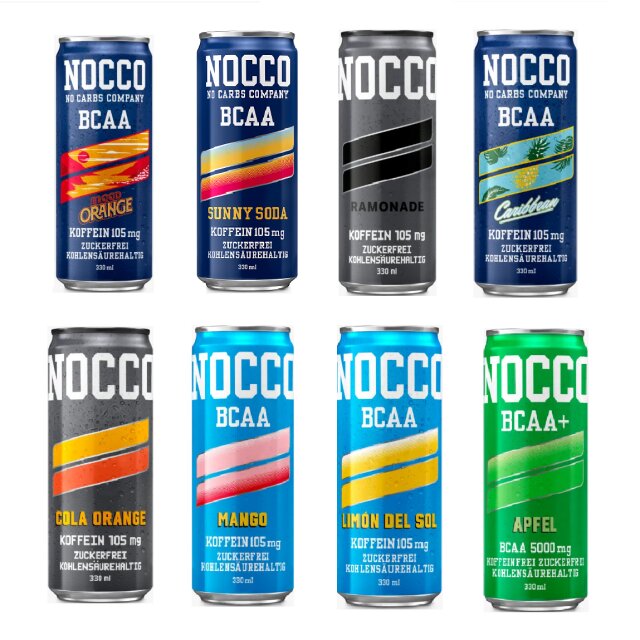 NOCCO BCAA DRINK | Various Varieties Limon del Sol 4 Dosen